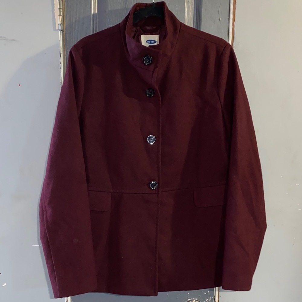 Old Navy Women's Deep Burgundy Trench Coat